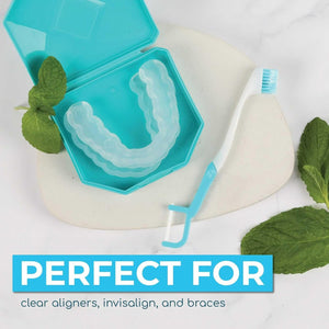 Brushee - The Evolution of Oral Care | 4-in-1 Tool (Paste + Brush + Floss + Pick) | Individually Wrapped | Disposable | Prepasted Travel Toothbrushes | Small Adult Toothbrush - (3-Pack)