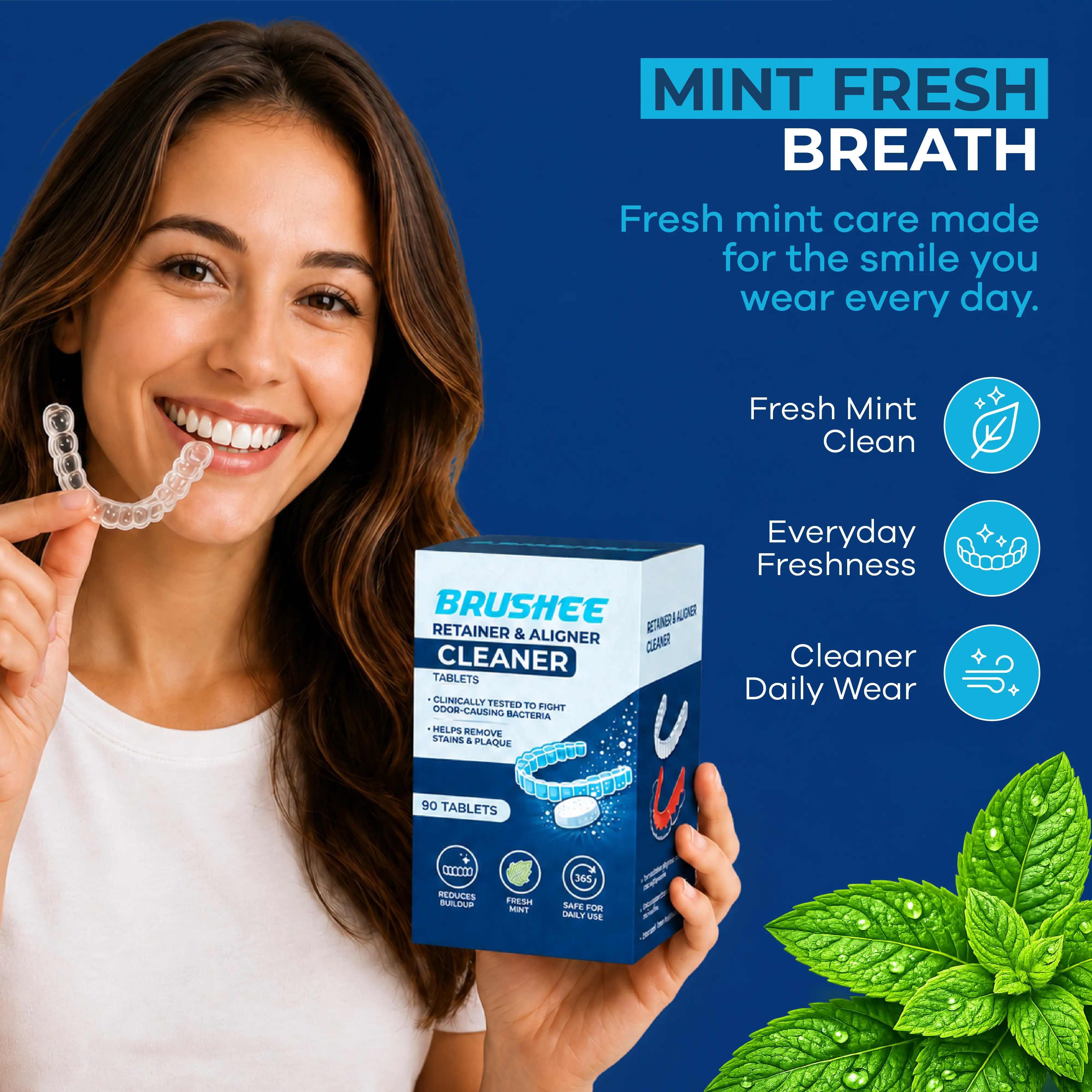 Brushee Retainer Cleaner Tablets